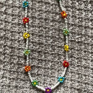 Flower beaded necklace